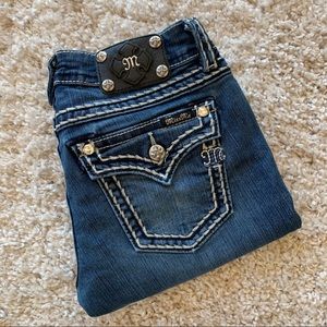 Miss Me Boot Cut Wide Stitch Flap Pocket Jeans